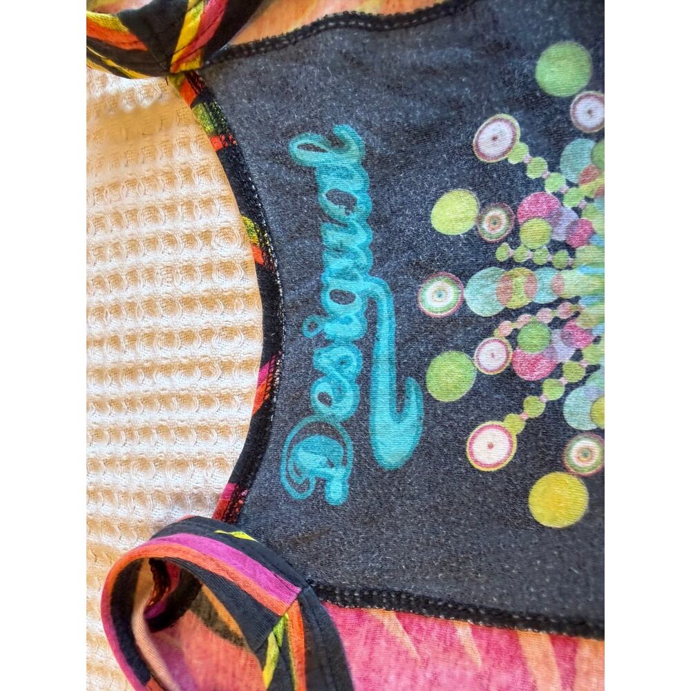 Desigual Y2K Boho Multicolor Geometric Printed Sleeveless A-Line Mini Dress XS - Picture 3 of 16